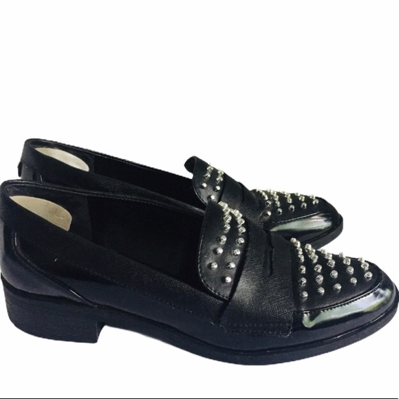 CIRCUS Sam Edelman Loafers Lali Studded Black penny Oxford womens slip-ons 6 1/2 - Picture 3 of 13